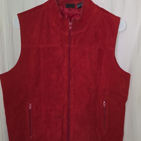 Vintage 90s Y2k Tangents Suede Leather Vest - Picture 3 of 14